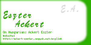 eszter ackert business card